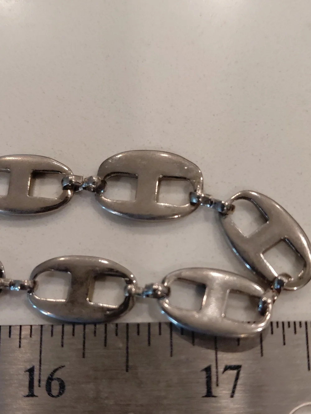 Vintage Long Silver  MARINER Necklace...EUC